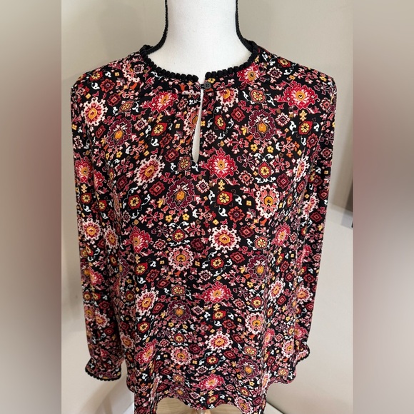 Loft Geometric Print Blouse - Picture 1 of 9